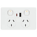 DETA X6 Double Power Point with USB-A & USB-C PD30W Rapid Charging Indoor