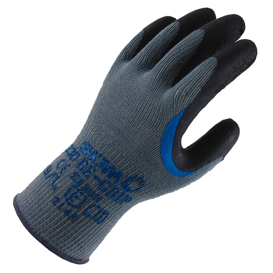 Showa 330 Re-Grip Gardening Gloves Large, Latex Coated, Grey & Black
