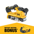 DeWalt 18V Brushless Cordless Belt Sander DCW220N-XJ - 230mm x 170mm x 340mm - Variable Speed Control - Quick Release Belt Change - SuperSaverAU - view 1