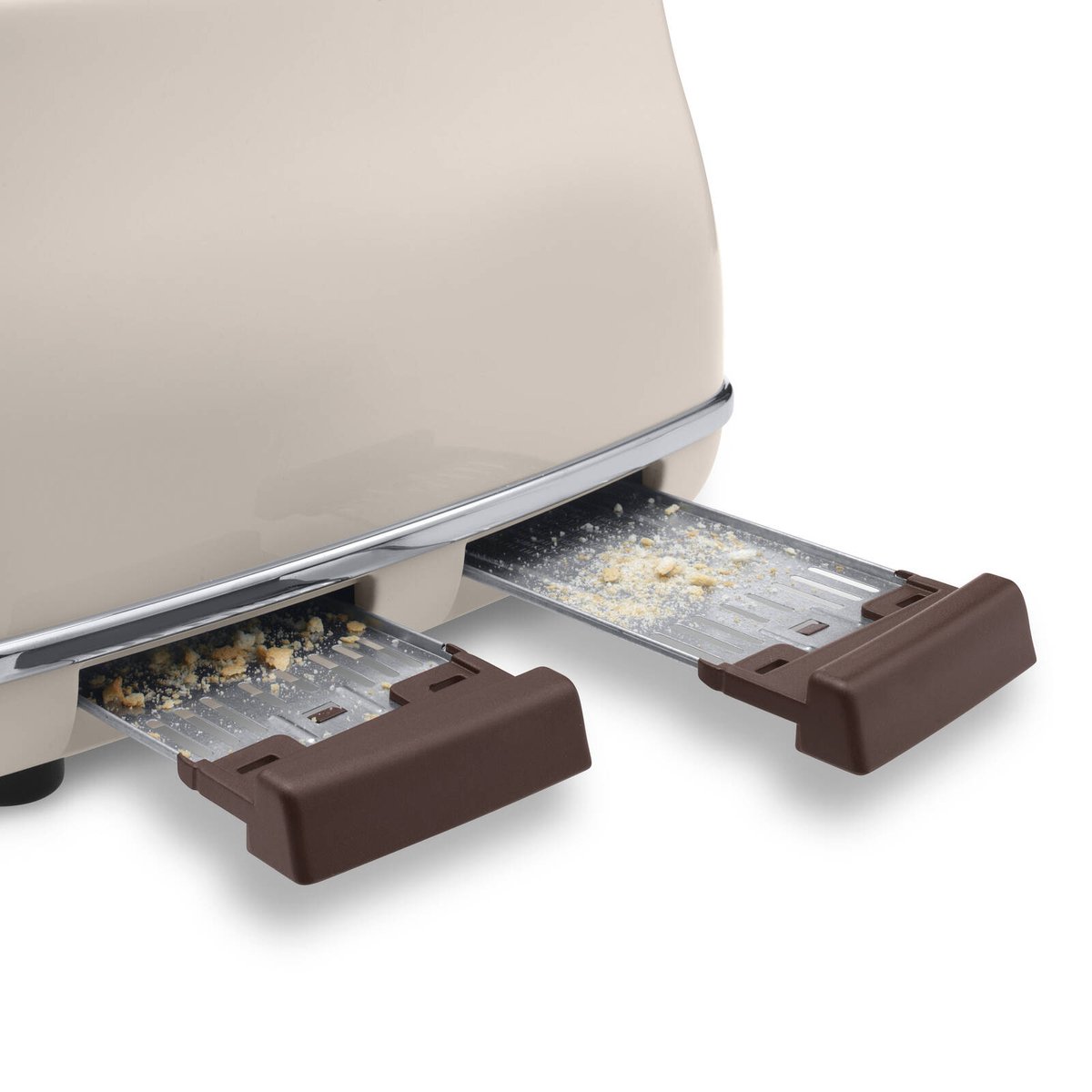 Delonghi Icona Vintage 4 Slice Toaster 325mm Beige - Stainless Steel - Extra Wide Slots - SuperSaverAU - view 5