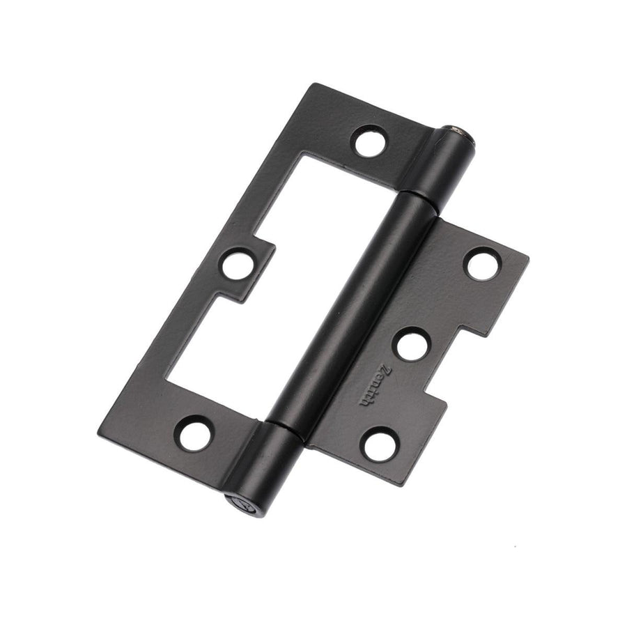 Lane Easy Fit Hinge - 100mm x 65mm x 2mm - Steel - Matte Black - 2 Pack - SuperSaverAU - view 1