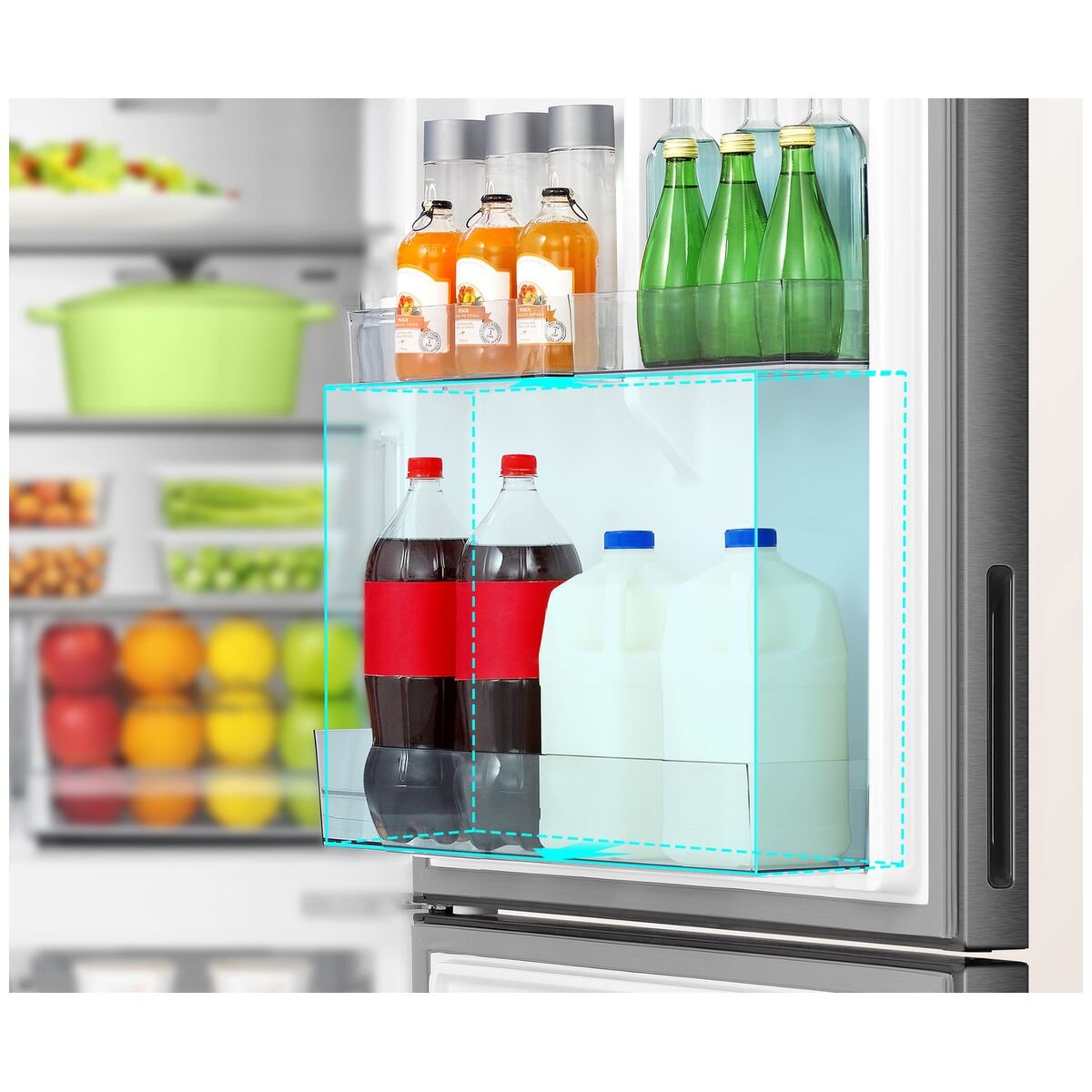 Hisense 503L PureFlat Bottom Mount Fridge - Stainless Steel, 4.5 Star Energy, Double Crispers - HRBM503S