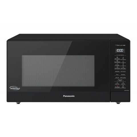 Panasonic 44L cyclonic inverter microwave - 1100W, black glass screen, sensor cooking - NN-ST75LBQPQ