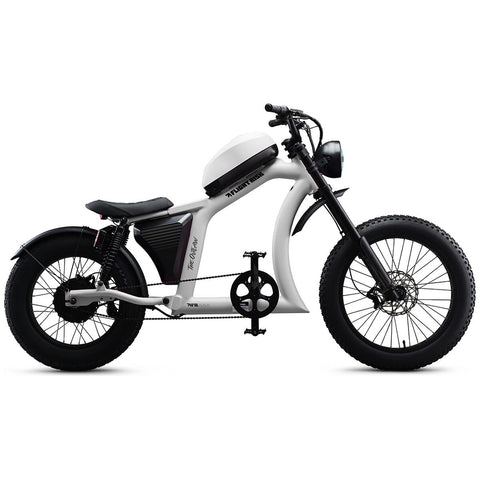 Flight Risk FR666 electric bike - 1500W rear hub motor, 52V 30Ah battery, GPS tracking, White - FR-666WHITE