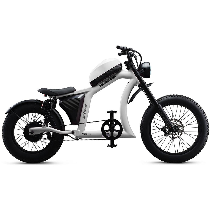 Flight Risk FR666 electric bike - 1500W rear hub motor, 52V 30Ah battery, GPS tracking, White - FR-666WHITE