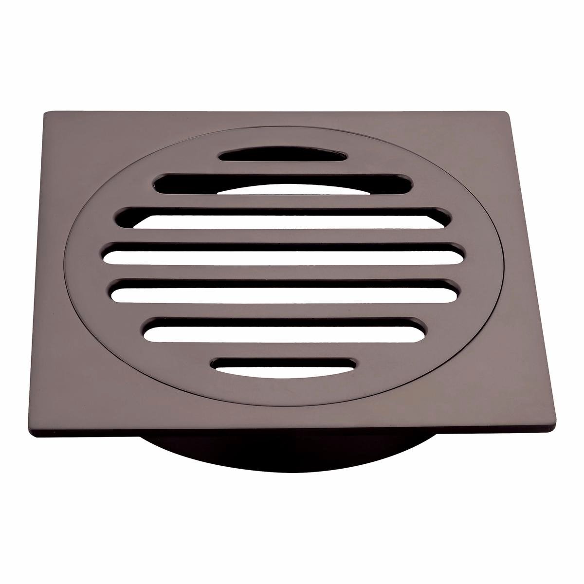 Mondella 100mm Dark Bronze Square Floor Grate Brass Removable Easy Access - SuperSaverAU - view 1