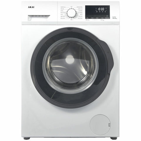 Akai 10kg Front Load Washing Machine - White, Wi-Fi Connectivity, Night Wash, Anti-Vibration System - AK-FL10