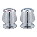 Shaw & Mason Chrome Star Style Basin Top Assembly - ABS Plastic, Pair