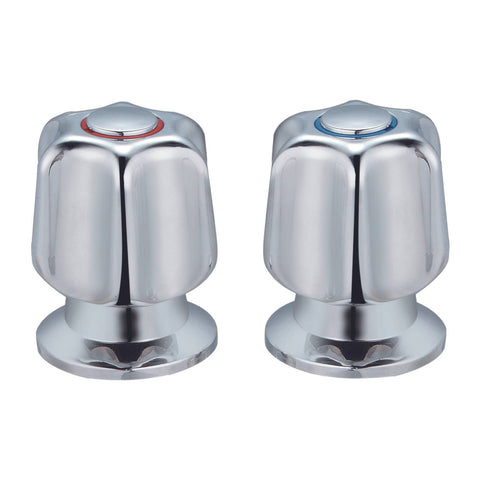 Shaw & Mason Chrome Star Style Basin Top Assembly - ABS Plastic, Pair