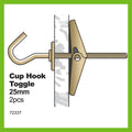 Everhang Cup Hooks - 25mm - Steel - Easy to Install - SuperSaverAU - view 4