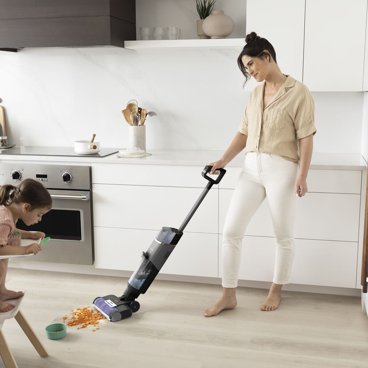Shark HydroVac cordless 3-in-1 cleaner - vacuums, mops and self-cleans, two-tank system, charcoal - WD210