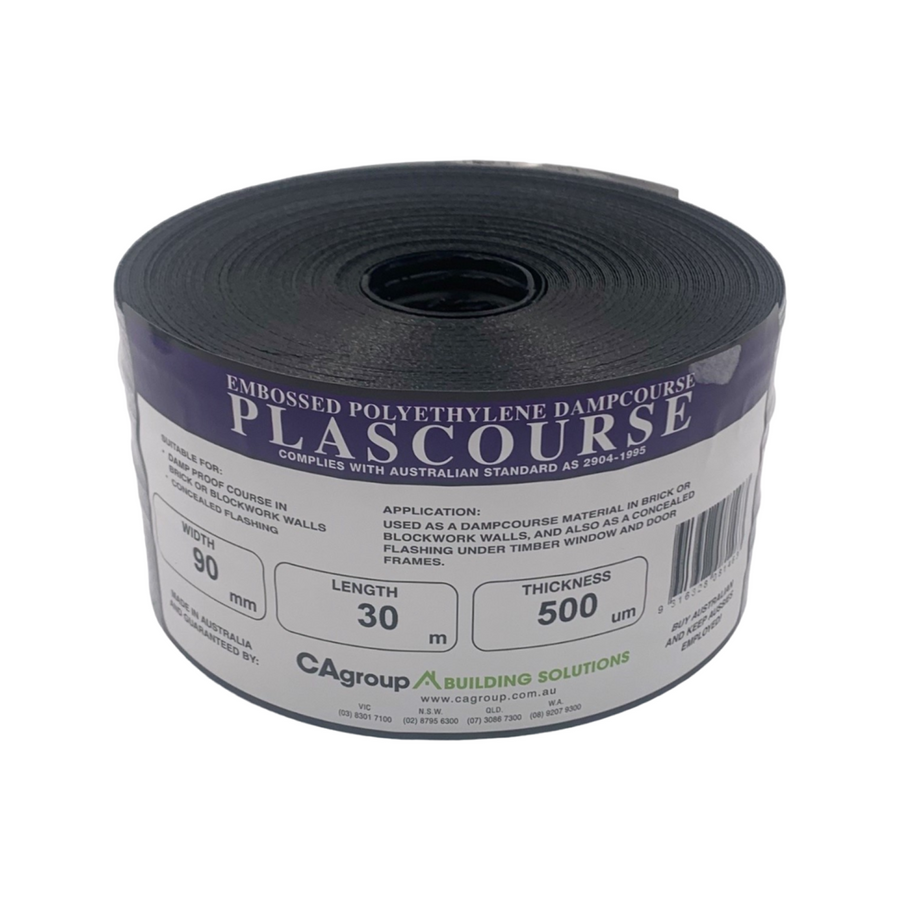 Cagroup Dampcourse - 90mm x 30m - Embossed Polyethylene - Moisture Barrier - SuperSaverAU - view 1