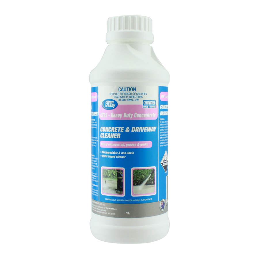 Chemtech Concrete Cleaner 1L Water-Based Safe For Coloured Concrete - SuperSaverAU - view 1