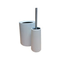 Barelli Matte White Plastic Toilet Brush & Holder