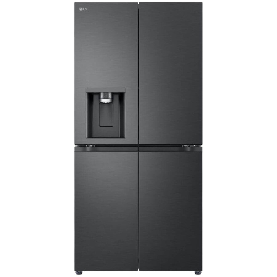 LG 506L French Door Fridge - Non-Plumbed Ice and Water, Matte Black, 4.5 Star Energy - GF-LN500MBL