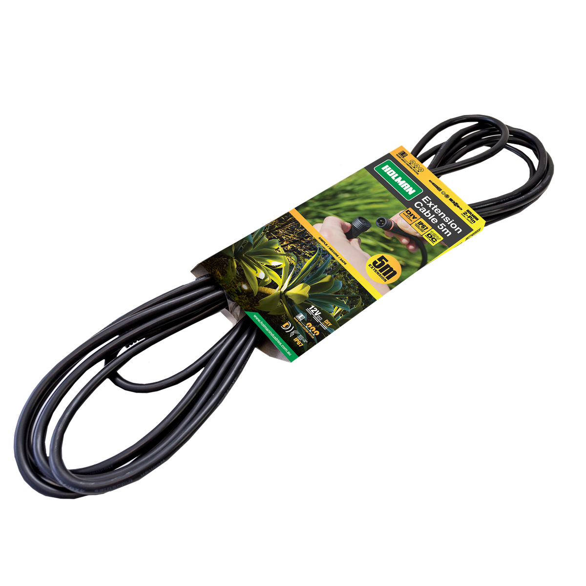 Holman Warm White Garden Light Extension Cable 5m Waterproof Easy Install - SuperSaverAU - view 1