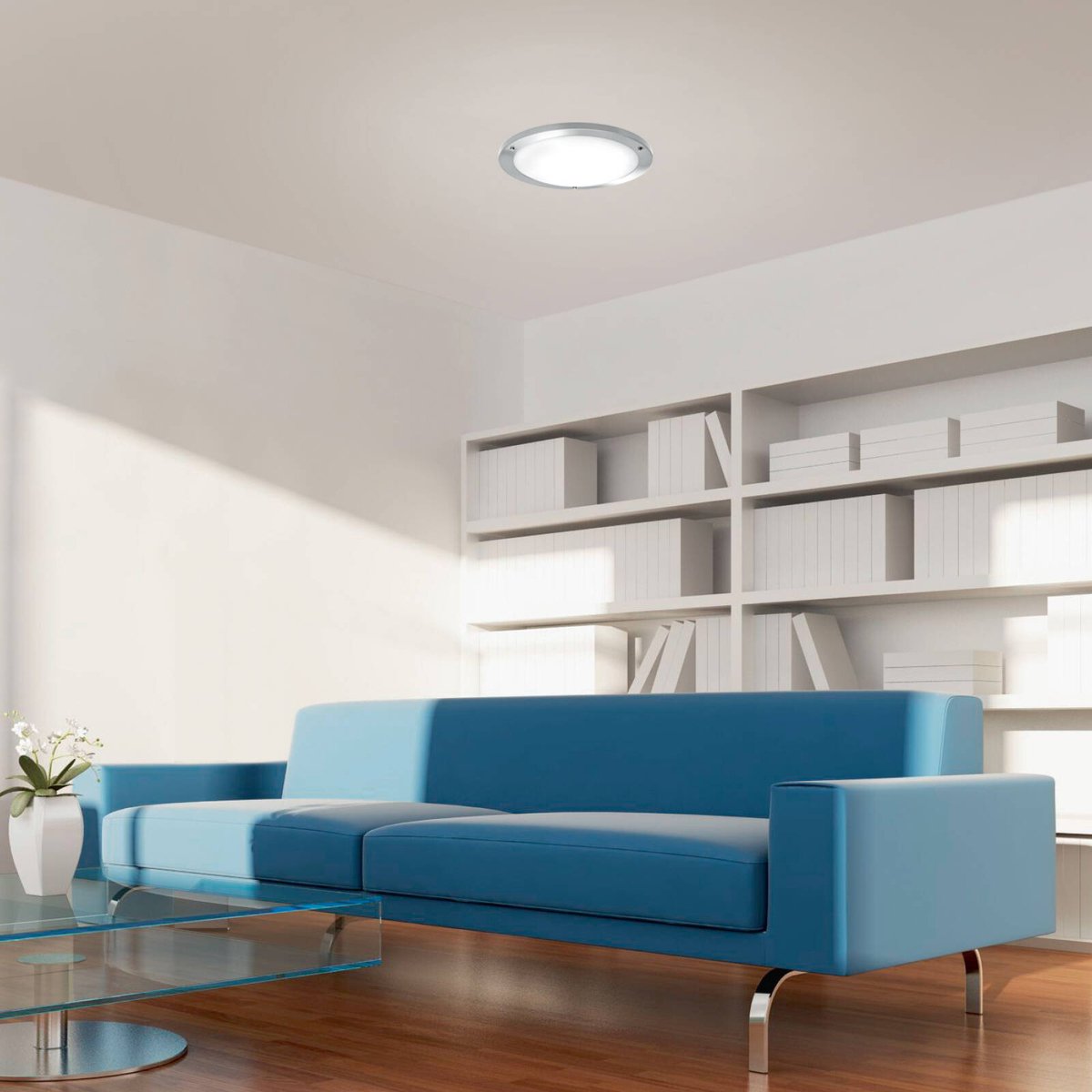 Brilliant Atherton Ceiling Light - 310mm - Brushed Steel - IP44 Rated - SuperSaverAU - view 3