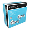 Estilo Chrome Jumper Valve Cross Handle Washing Machine Set - 1245mm x 65mm x 245mm - Lead-Free Construction - Reliable Water Flow Control - SuperSaverAU - view 2