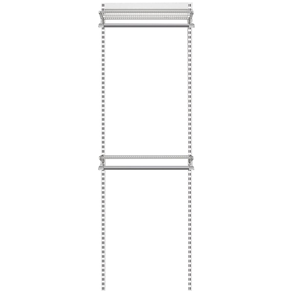 Elfa Essentials 644mm Wardrobe Pack - White E-Poxy Bonded Steel - 10 Year Warranty - 11988