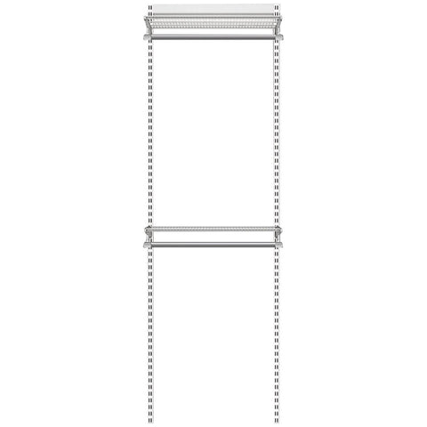 Elfa Essentials 644mm Wardrobe Pack - White E-Poxy Bonded Steel - 10 Year Warranty - 11988