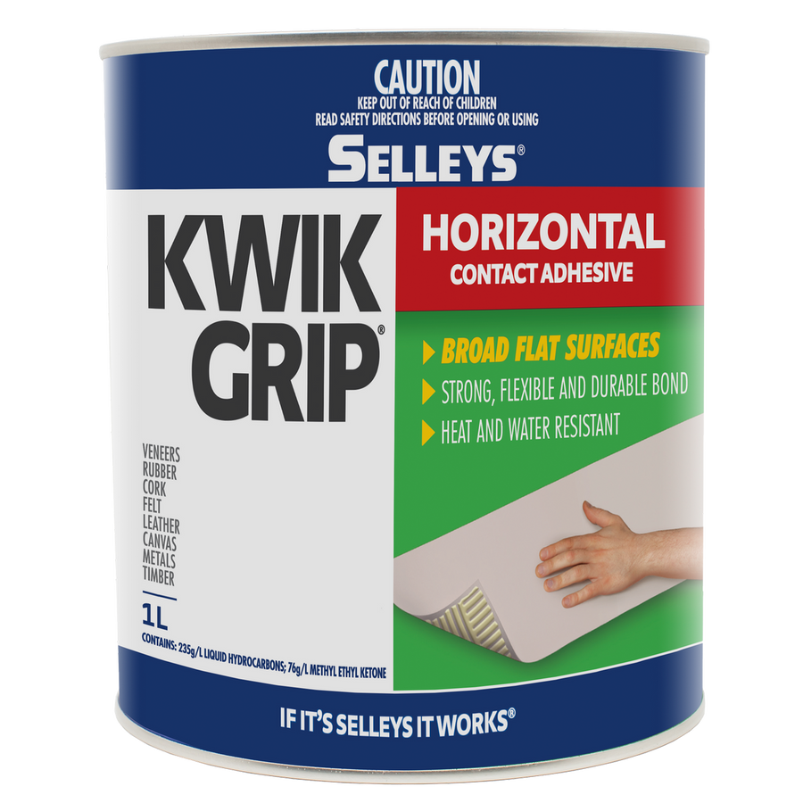 Selleys Kwik Grip 1L Contact Adhesive Solvent-Based Heat Resistant - SuperSaverAU - view 1