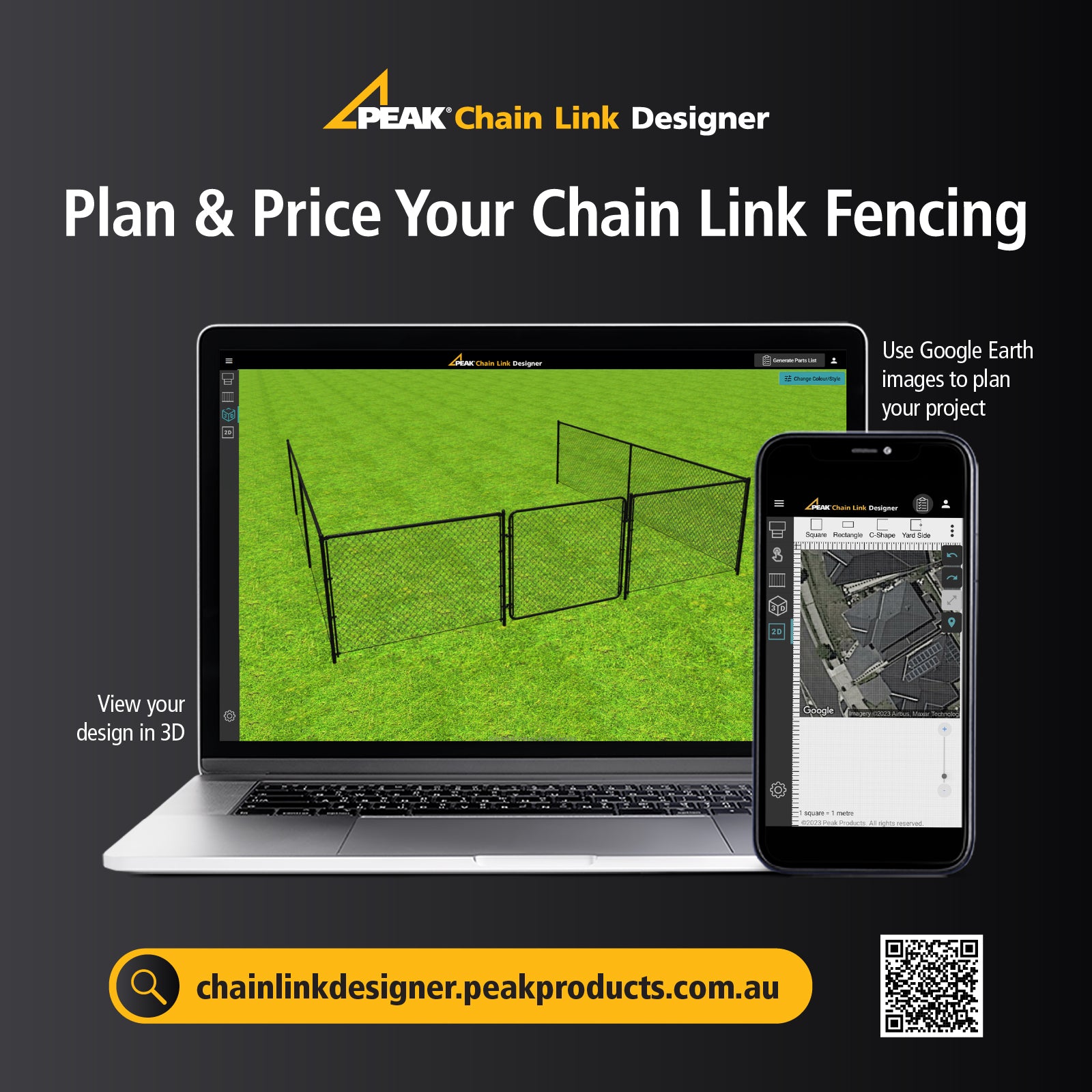 PEAK Chain Link Fencing 38mm Black Die-Cast Aluminium Line Post Cap