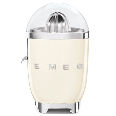 Smeg 50s Style citrus juicer - Cream, stainless steel reamer and strainer, Tritan Renew bowl - CJF11CRAU