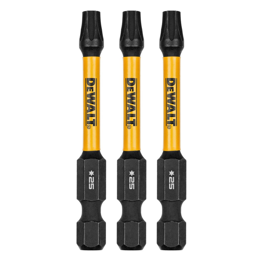 DeWALT FLEXTORQ 57mm TX25 Impact Screwdriver Bit 3 Pack DWAF2TX25IR3