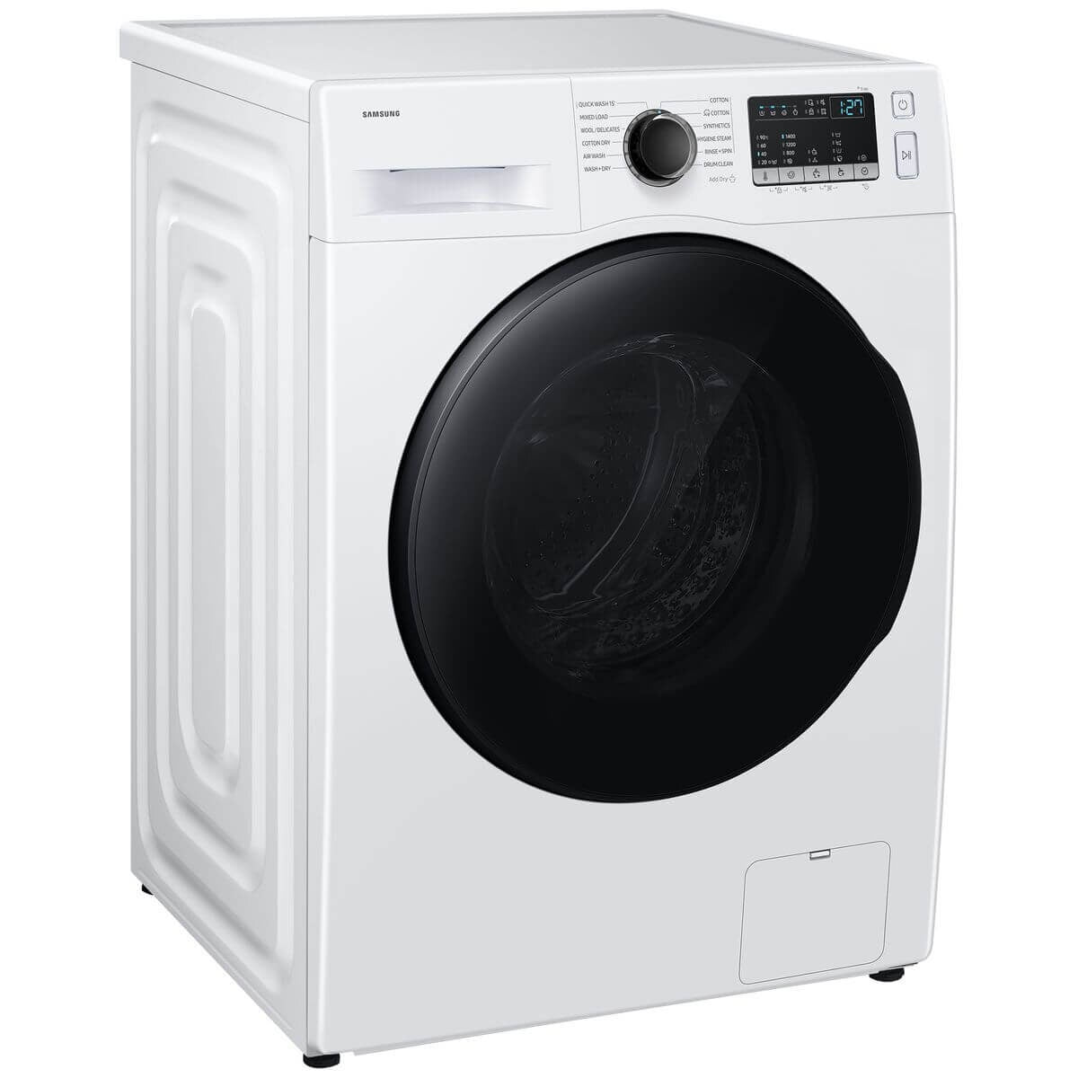 Samsung 9kg/6kg Washer Dryer Combo - Hygiene Steam, Air Wash, 1400rpm Spin, White - WD90HG4U04BE