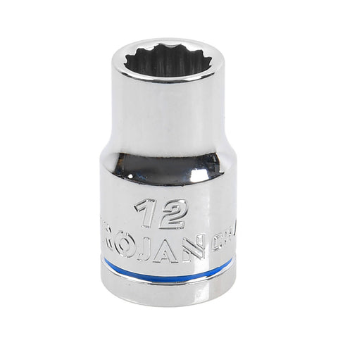 Trojan 12mm Socket 1/2" Drive Chrome Vanadium 12 Point