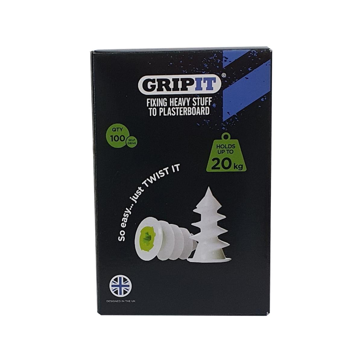 Gripit Green Self Drive Plasterboard Fixing 100 Pack - 20kg - 30mm - SuperSaverAU - view 4
