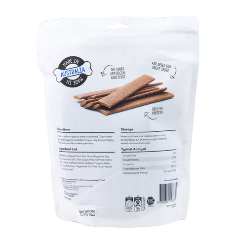 Happy Tails Beef and Vegetable Straps Dog Treats - 1kg - Chewy - Protein Rich - SuperSaverAU - view 2