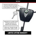 Master Lock 1.8m x 5mm Mini Python Adjustable Locking Cable - Vinyl Coated Braided Steel