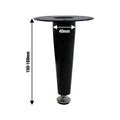 Adoored 150mm Black Tapered Metal Legs - 4 Pack - Durable Steel Design - SuperSaverAU - view 2