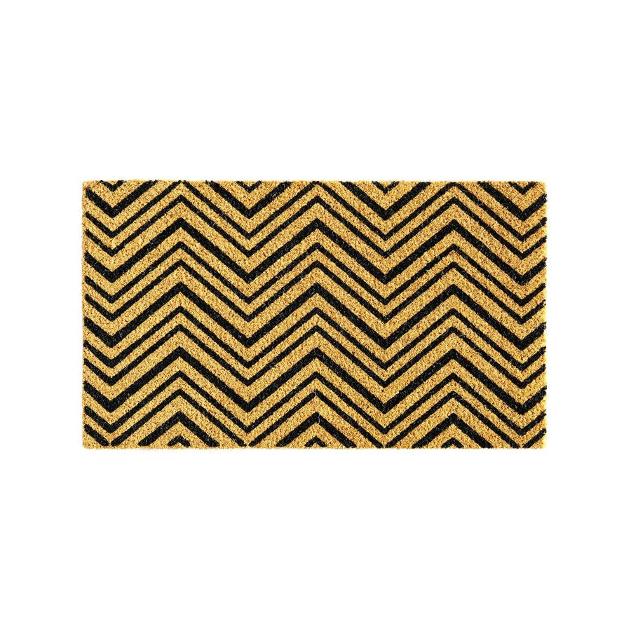 Zig Zag Coir Outdoor Mat - 40 x 70cm - Durable - Non-Slip - Dirt Trapping - SuperSaverAU - view 1
