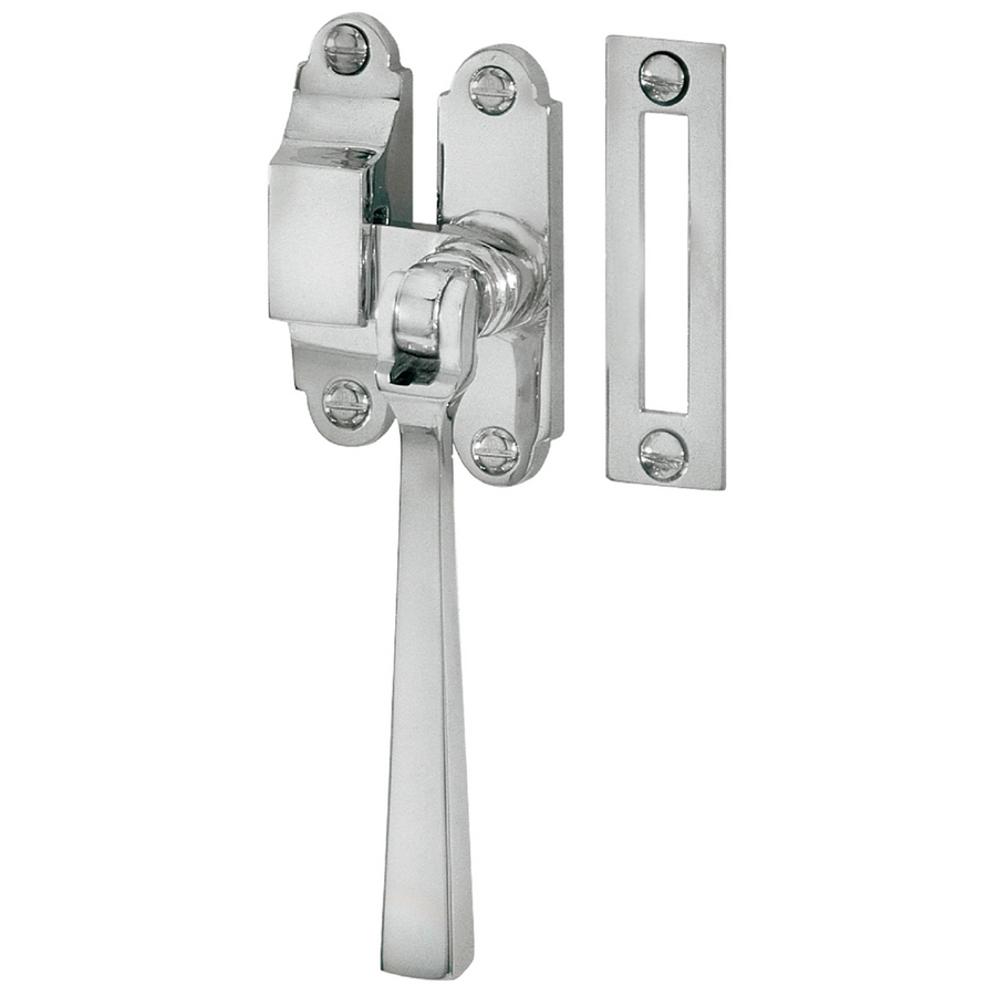 Delf Casement Fastener 40 x 100mm Solid Brass Satin Chrome Durable - SuperSaverAU - view 1
