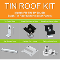 Black Tin Kit 30 35mm - Solar Panel Mounting Kit for 8 Panels - Black - SuperSaverAU - view 2
