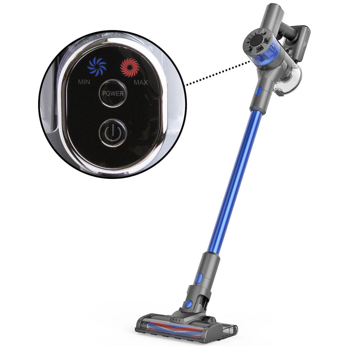 MyGenie H20 Pro cordless stick vacuum and wet mop - 2-in-1 cleaning, cyclonic filtration, blue - 10003142