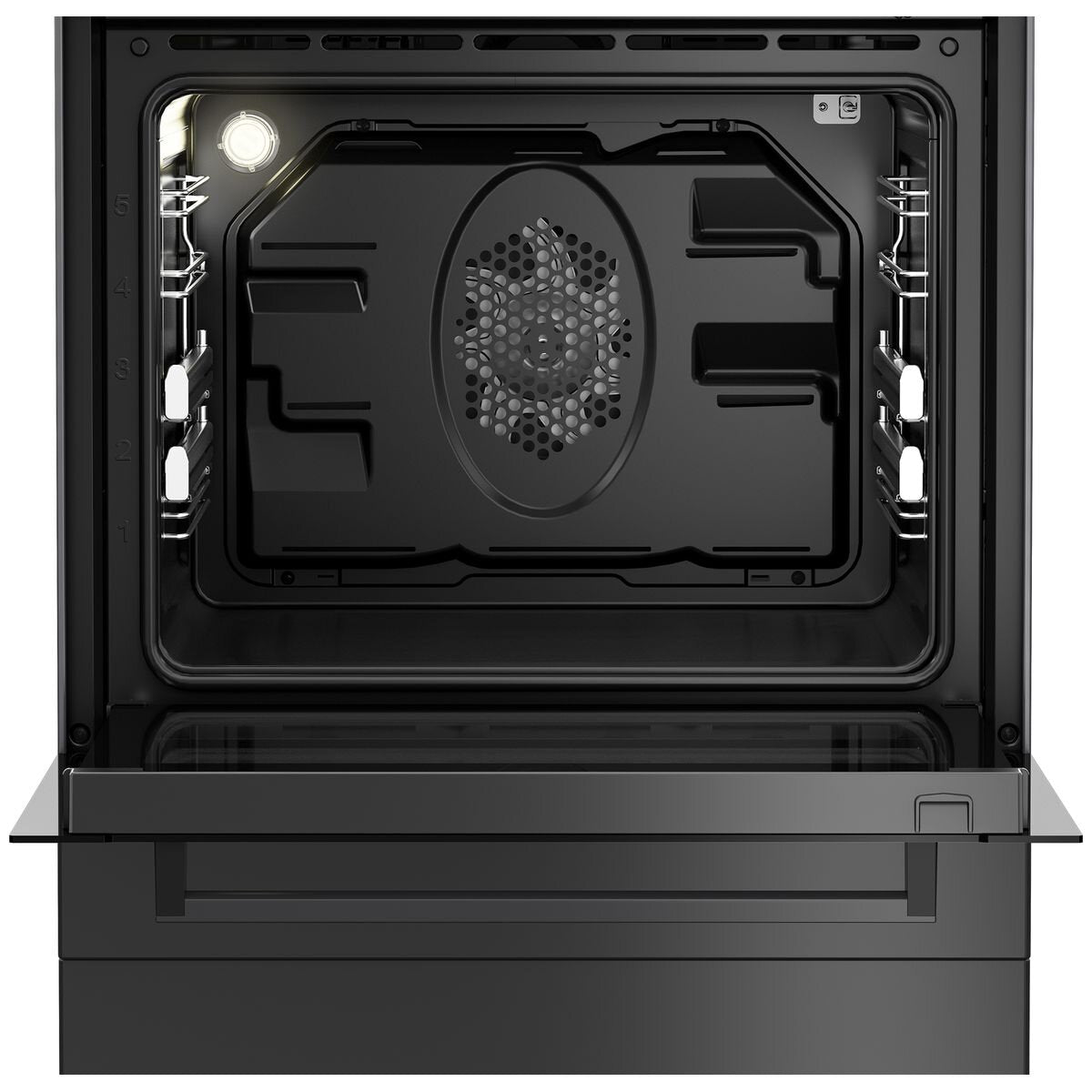 Beko 60cm Pyrolytic Freestanding Oven - Induction Cooktop, 81L, Anthracite, SteamShine - BFC60IPAN