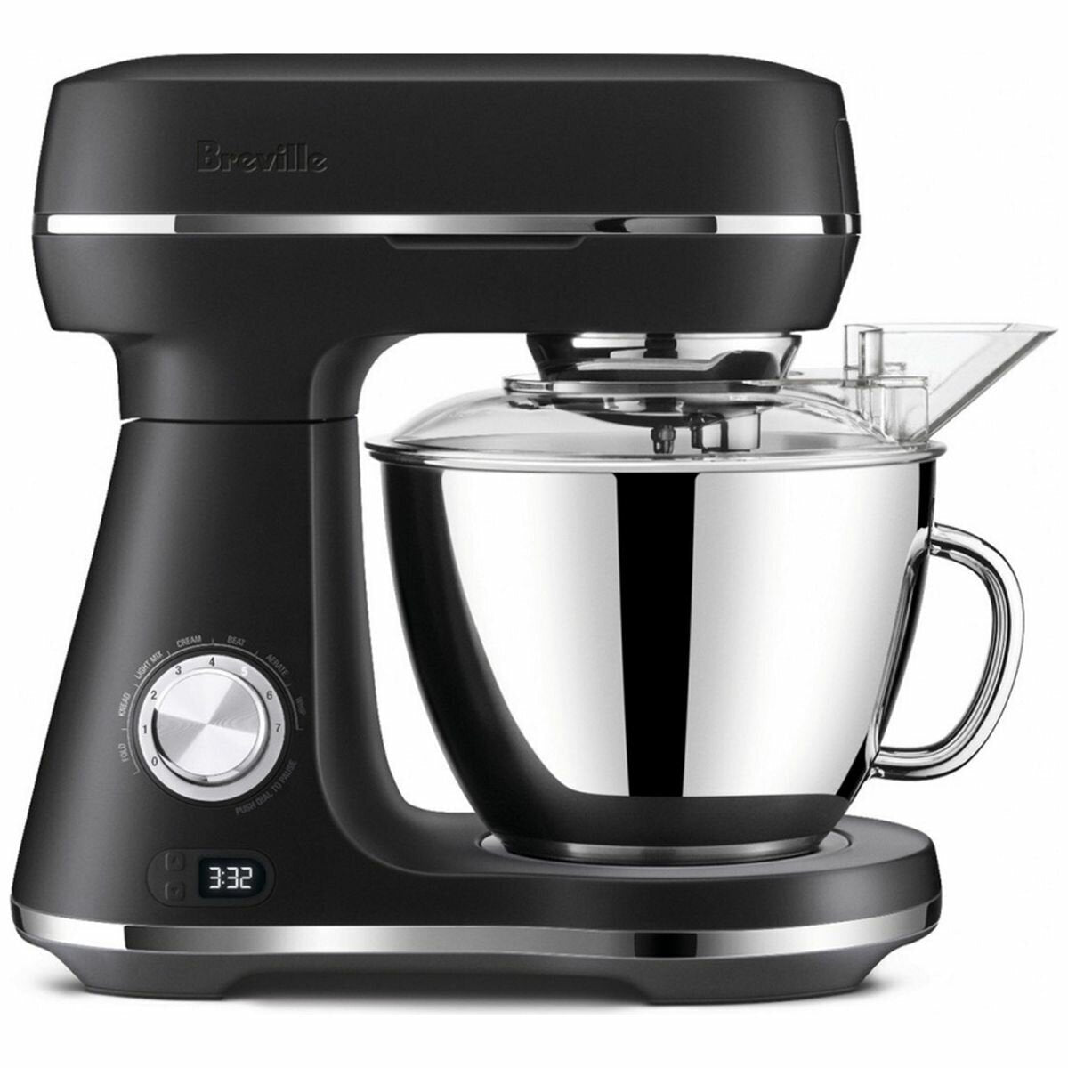 Breville the Bakery Chef Hub Stand Mixer 4.5L - 1000W, Black, Seven Speeds - LEM750BTR