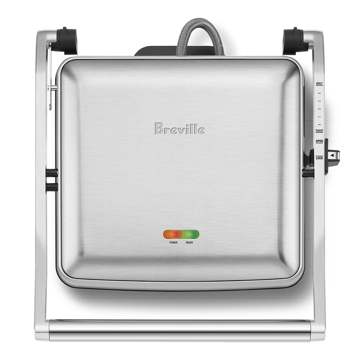 Breville the Toast and Melt Four Slice Sandwich Press - Brushed Stainless Steel, 2200W - LSG545BSS