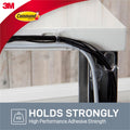 Command Clear Adhesive Round Cord Clips - 4 Pack, Cable Management