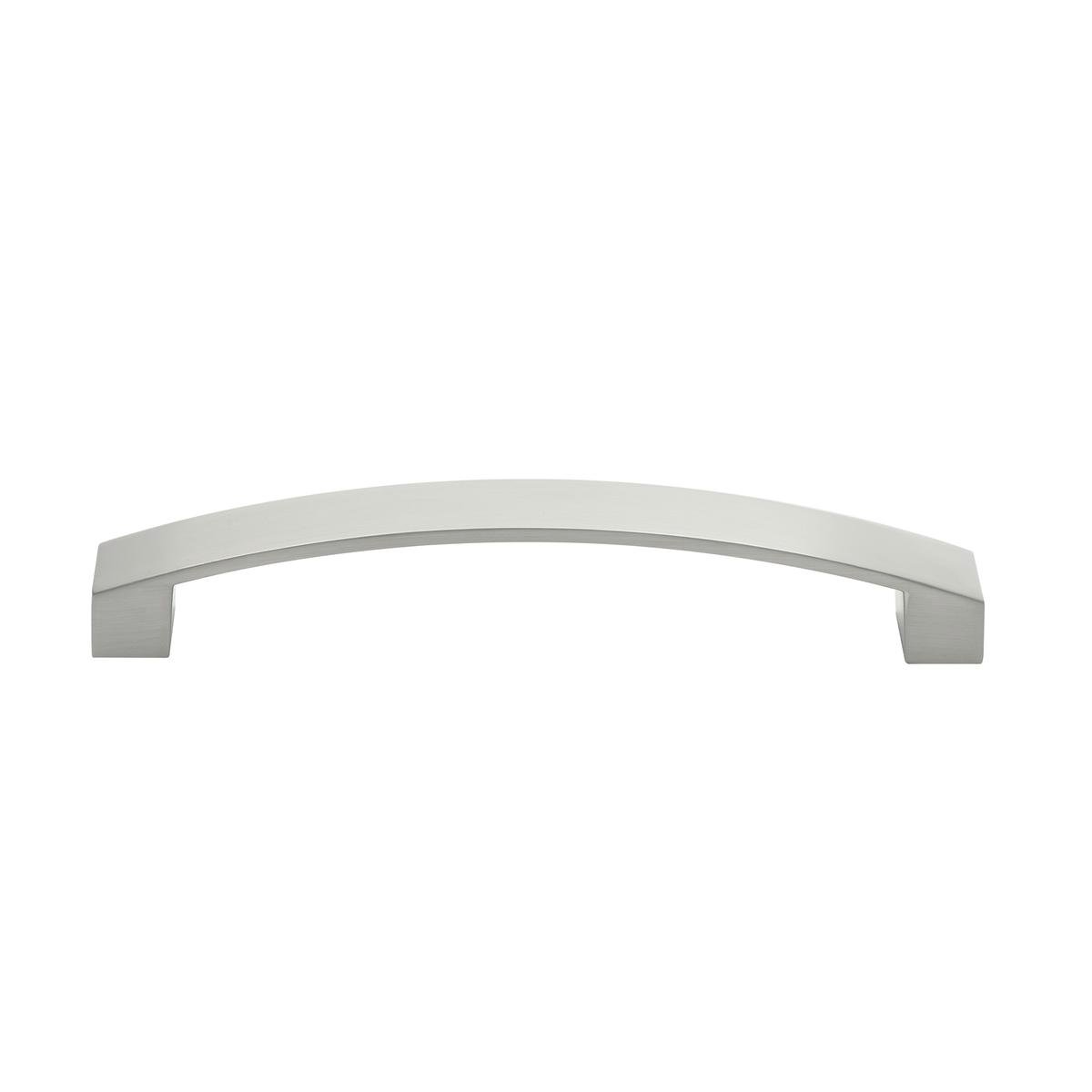 Prestige 128mm Brushed Nickel Flat Bow Handle Zinc Alloy Easy Install - SuperSaverAU - view 1