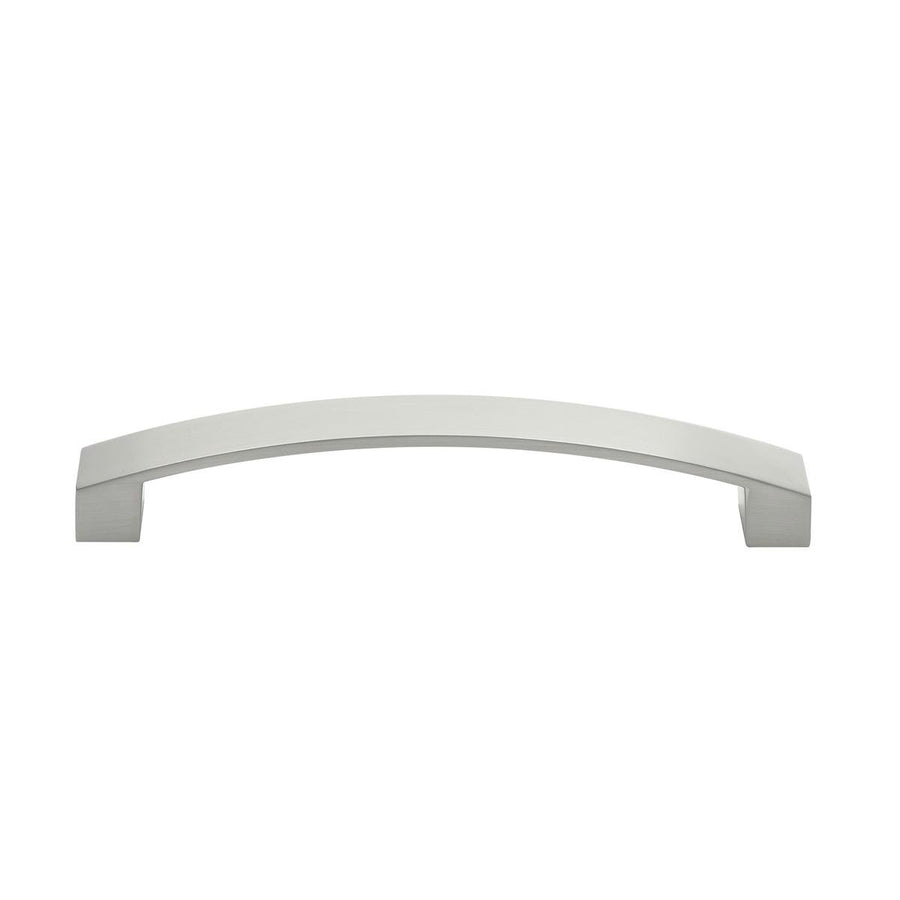 Prestige 128mm Brushed Nickel Flat Bow Handle Zinc Alloy Easy Install - SuperSaverAU - view 1