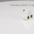 Antsig 2-Way PAL Splitter Nickel Plated White 222-BUN