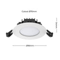Arlec 7W Dimmable LED Downlight - 70mm - IP65 - Tri-Colour - White - SuperSaverAU - view 5