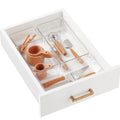 The Container Store 5 piece kitchen drawer pack 3 - Expandable utensil tray and deep organisers - VTCS-DRAW-P3