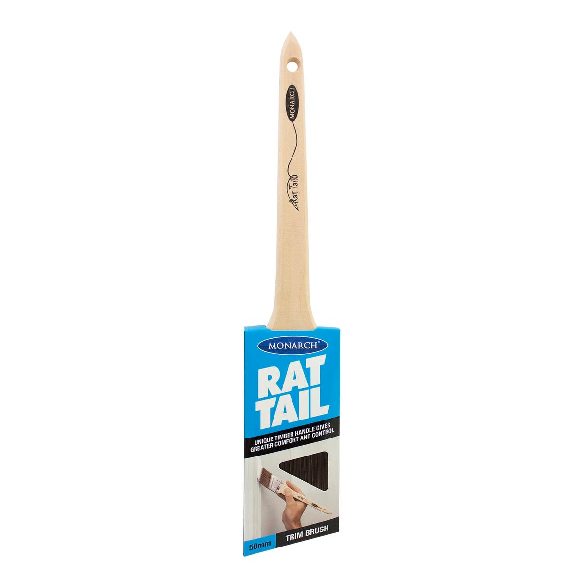 Monarch 50mm Rat Tail Trim Paint Brush - Synthetic - Comfortable Control - SuperSaverAU - view 1