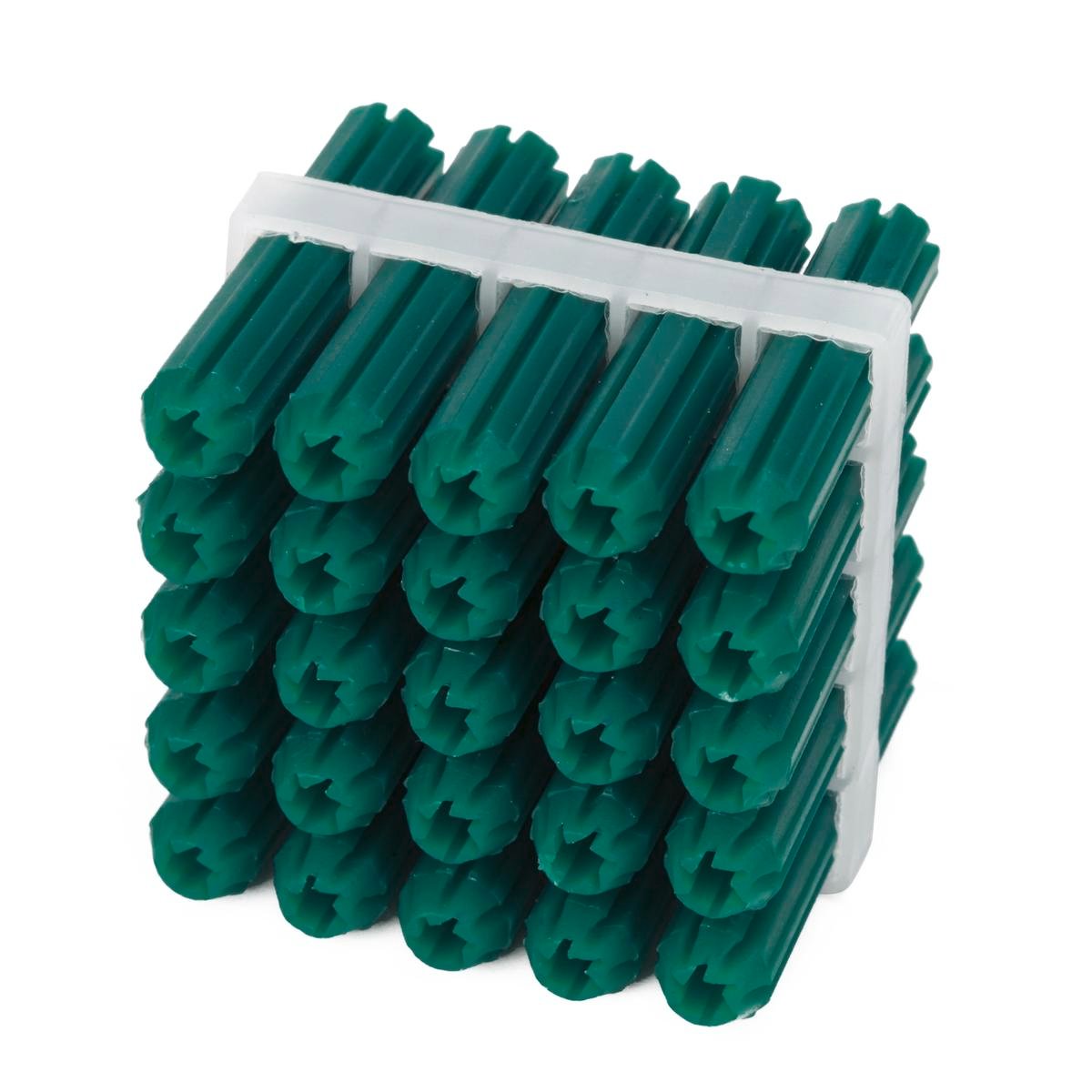 Ramset Green Wall Plugs 7 x 35mm Plastic 25 Pack Easy Insertion - SuperSaverAU - view 1