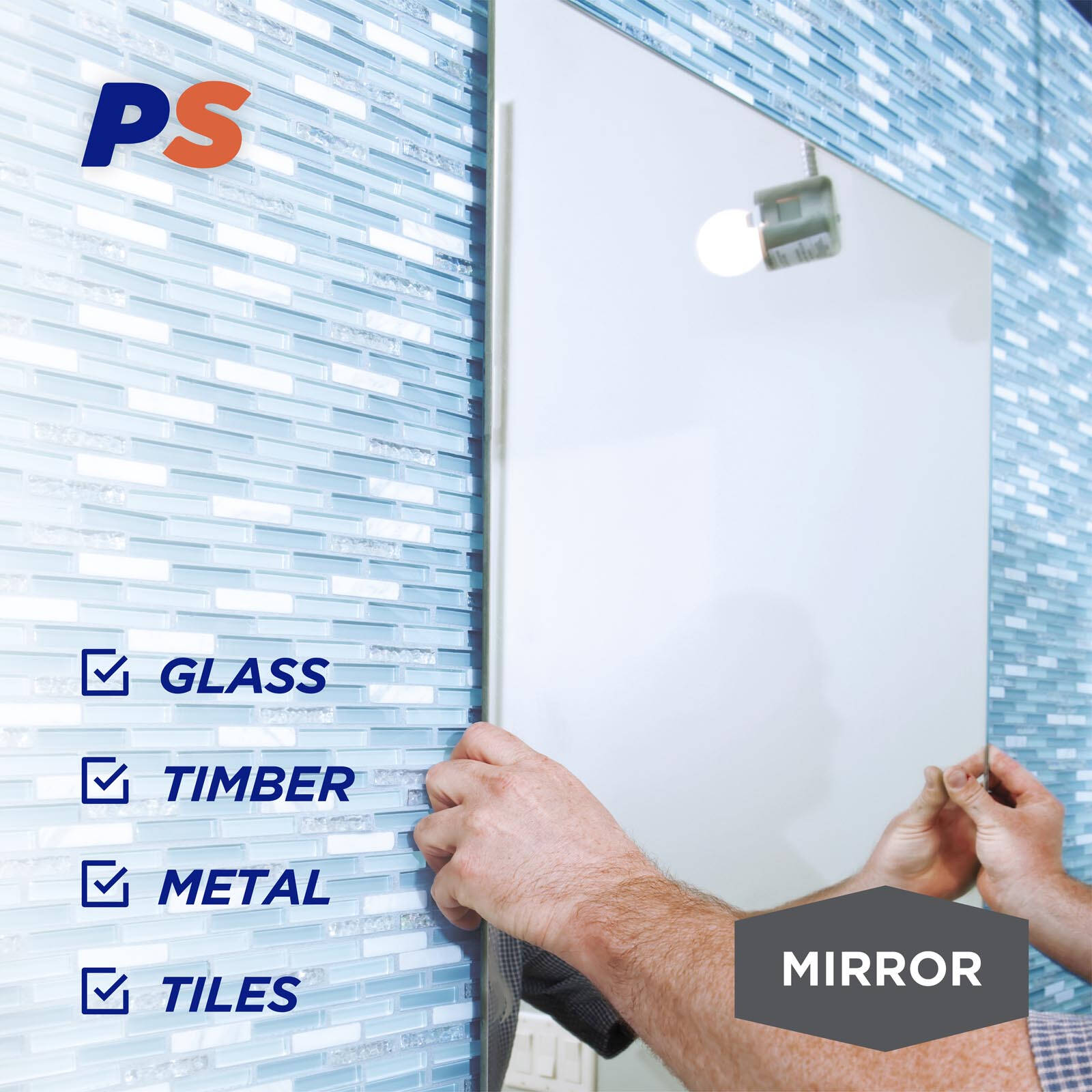 Permastik 80 x 24mm White Foam Mirror Mounting Strips - 9 Pack